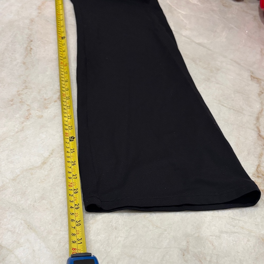 Flexees High Waist Black Wide leg Shaping Pants Turquoise Band size Large - Picture 5 of 6